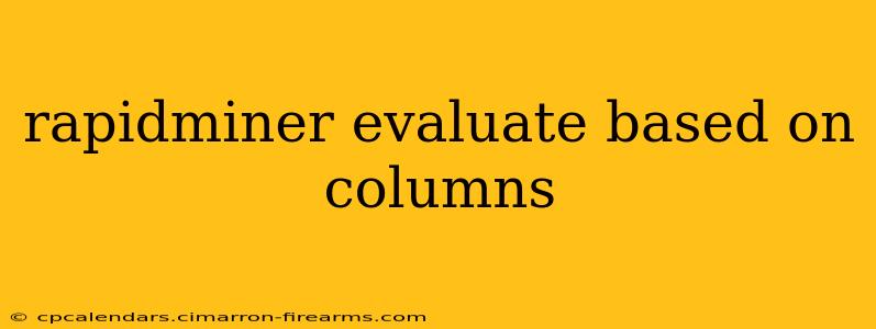 rapidminer evaluate based on columns