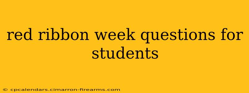 red ribbon week questions for students