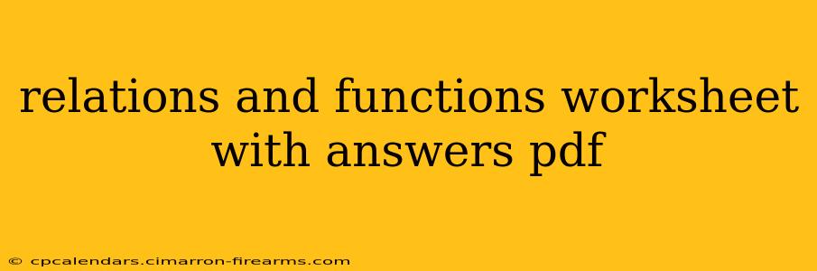 relations and functions worksheet with answers pdf