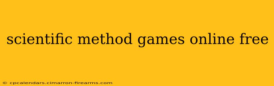 scientific method games online free