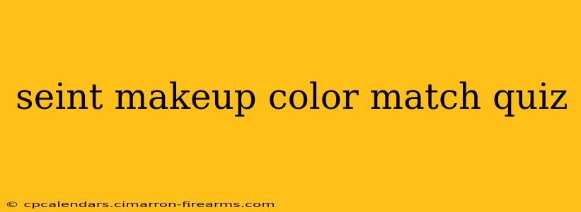 seint makeup color match quiz