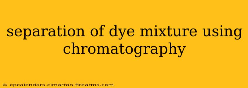 separation of dye mixture using chromatography