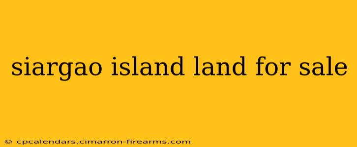 siargao island land for sale