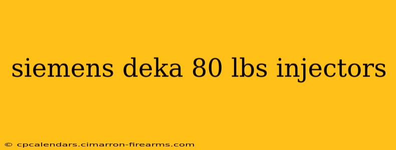 siemens deka 80 lbs injectors