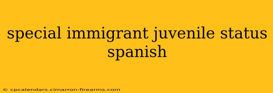 special immigrant juvenile status spanish