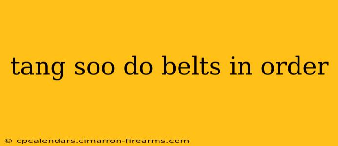 tang soo do belts in order