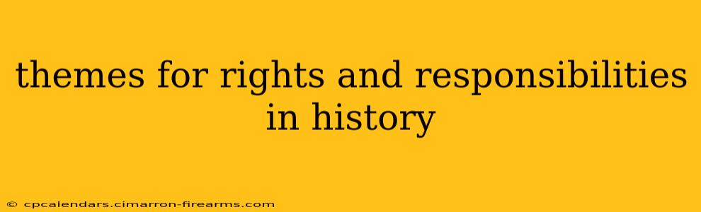 themes for rights and responsibilities in history