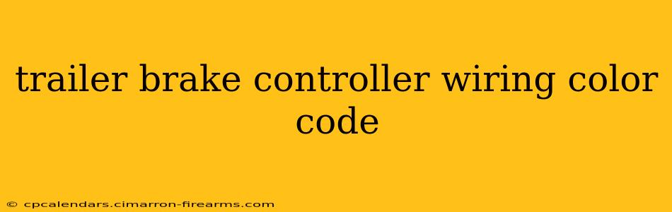 trailer brake controller wiring color code