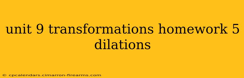 unit 9 transformations homework 5 dilations