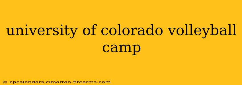 university of colorado volleyball camp