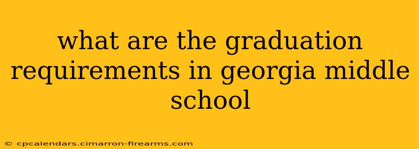 what are the graduation requirements in georgia middle school