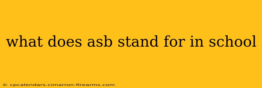 what does asb stand for in school