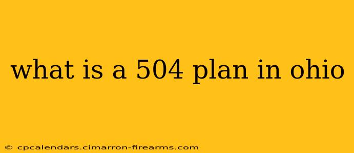 what is a 504 plan in ohio