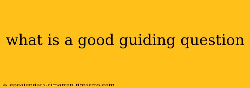 what is a good guiding question