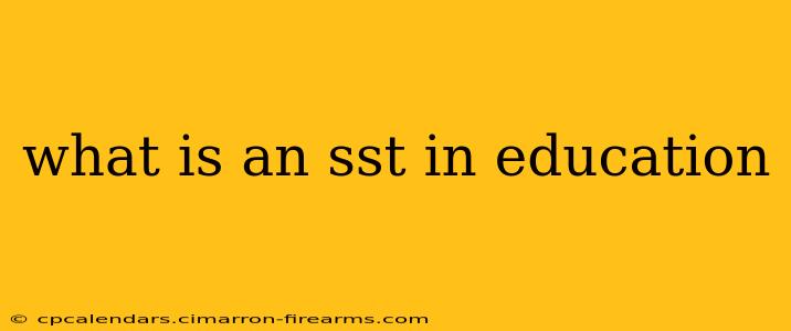 what is an sst in education