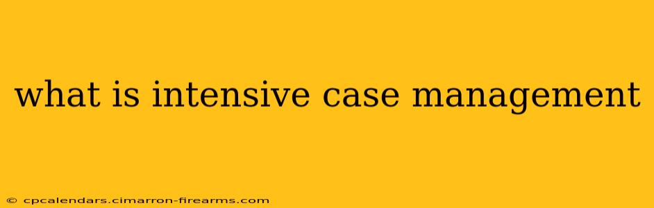 what is intensive case management