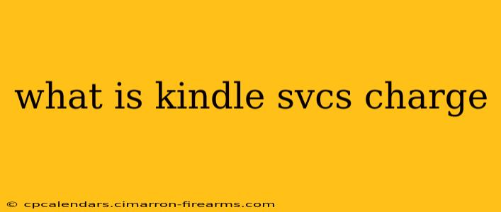 what is kindle svcs charge