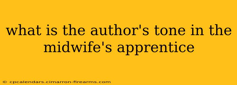 what is the author's tone in the midwife's apprentice