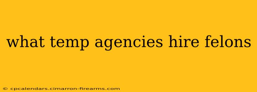 what temp agencies hire felons