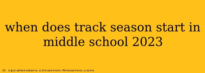 when does track season start in middle school 2023