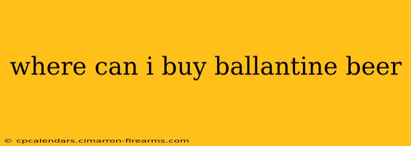 where can i buy ballantine beer