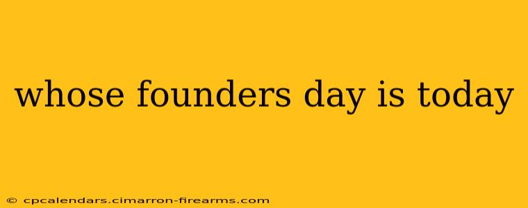 whose founders day is today