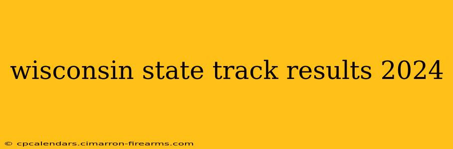 wisconsin state track results 2024