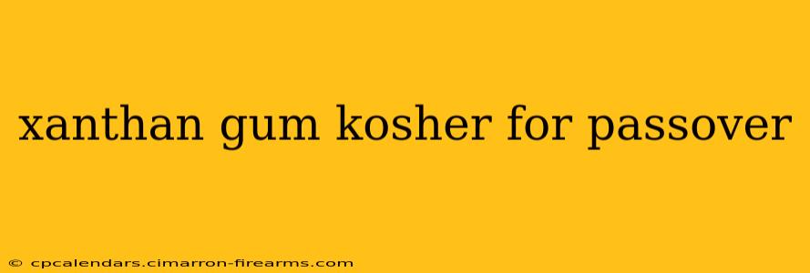 xanthan gum kosher for passover